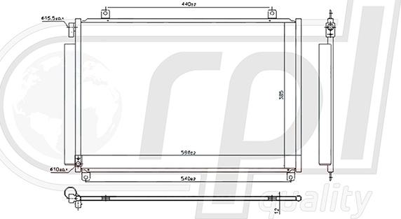 RPL QUALITY APCDSU5031 - Condensateur, climatisation droxauto.com