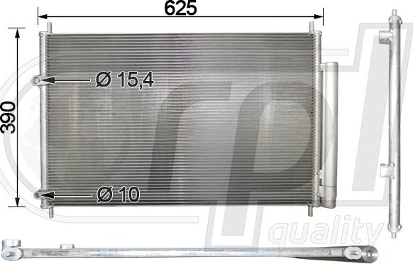 RPL QUALITY APCDTO5068 - Condensateur, climatisation droxauto.com