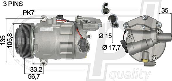 RPL QUALITY APCOBW5057 - Compresseur, climatisation droxauto.com