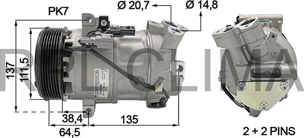 RPL QUALITY APCORE0086 - Compresseur, climatisation droxauto.com
