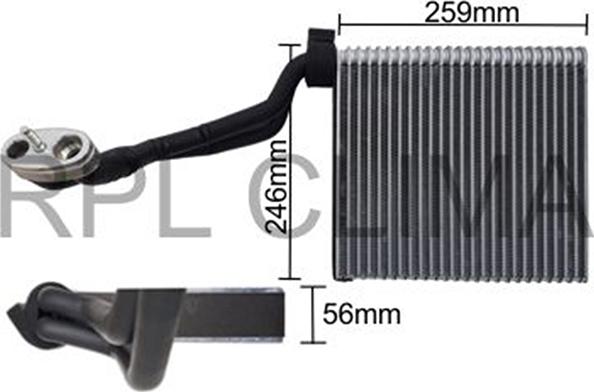 RPL QUALITY APEVAU5012 - Évaporateur climatisation droxauto.com