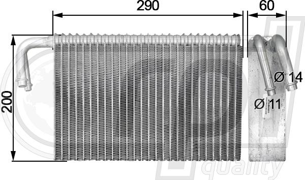 RPL QUALITY APEVBW5011 - Évaporateur climatisation droxauto.com