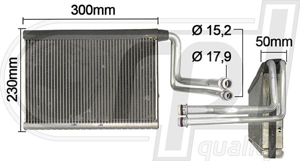 RPL QUALITY APEVBW5013 - Évaporateur climatisation droxauto.com