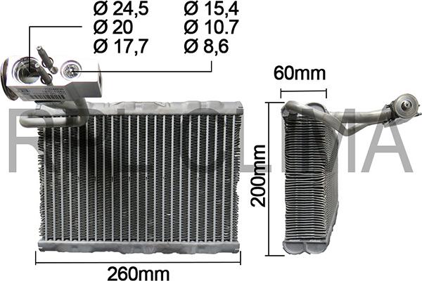 RPL QUALITY APEVCI5033 - Évaporateur climatisation droxauto.com