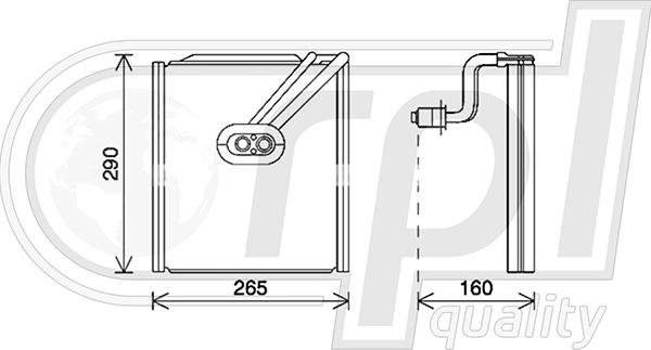 RPL QUALITY APEVHY5038 - Évaporateur climatisation droxauto.com