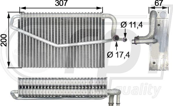 RPL QUALITY APEVMB5017 - Évaporateur climatisation droxauto.com