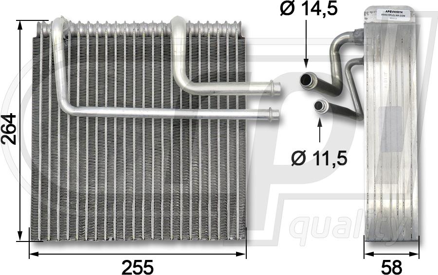 RPL QUALITY APEVNI5014 - Évaporateur climatisation droxauto.com
