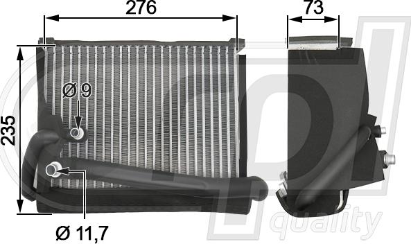 RPL QUALITY APEVOP5011 - Évaporateur climatisation droxauto.com