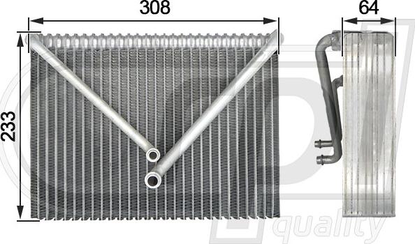 RPL QUALITY APEVVO5009 - Évaporateur climatisation droxauto.com