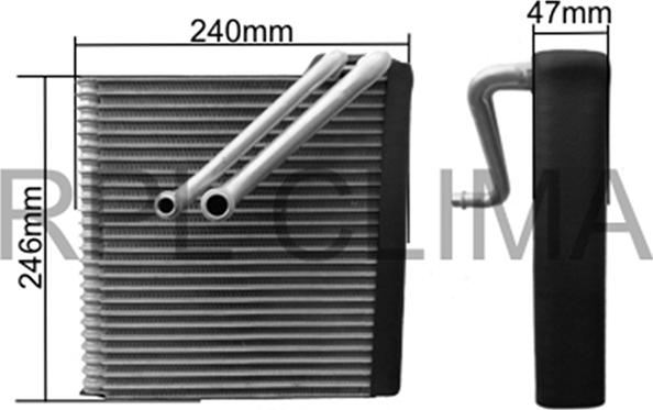 RPL QUALITY APEVVW0007 - Évaporateur climatisation droxauto.com