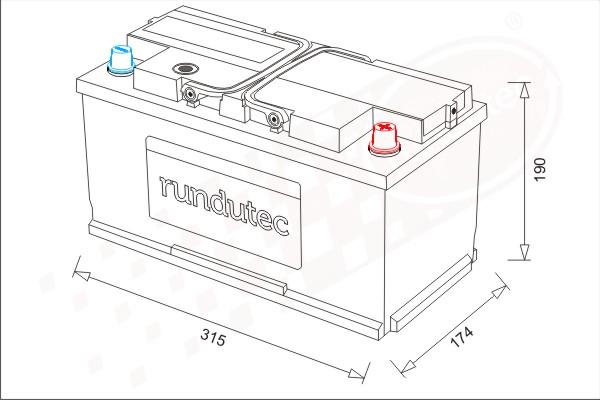 RUTEC RNU080RHN - Batterie de démarrage droxauto.com