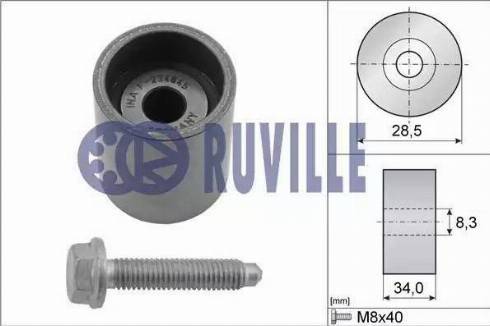 Ruville 55465 - Poulie renvoi / transmission, courroie de distribution droxauto.com