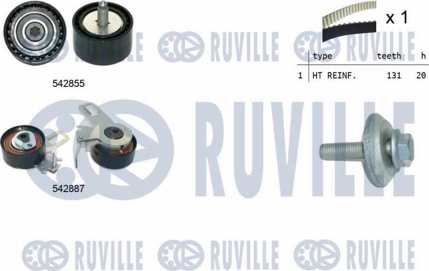 Ruville 550497 - Kit de distribution droxauto.com