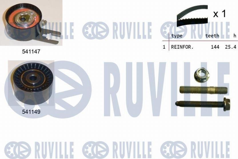 Ruville 550052 - Kit de distribution droxauto.com