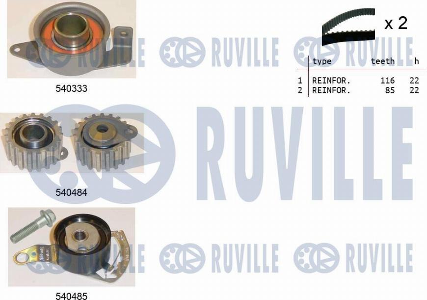 Ruville 550014 - Kit de distribution droxauto.com
