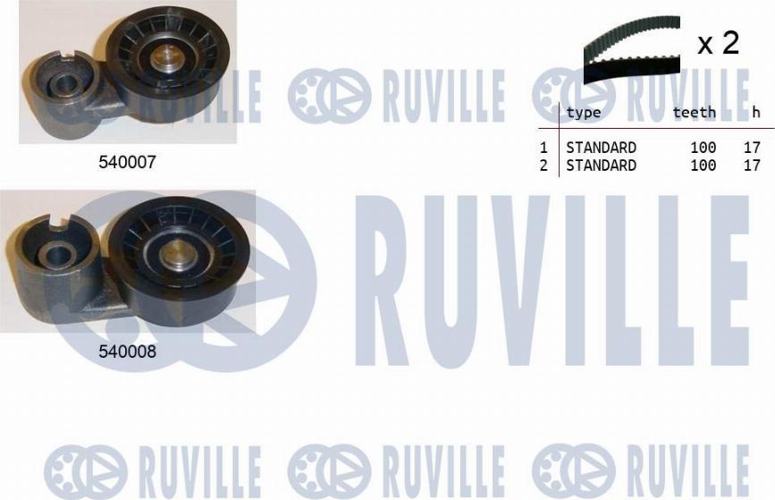 Ruville 550027 - Kit de distribution droxauto.com