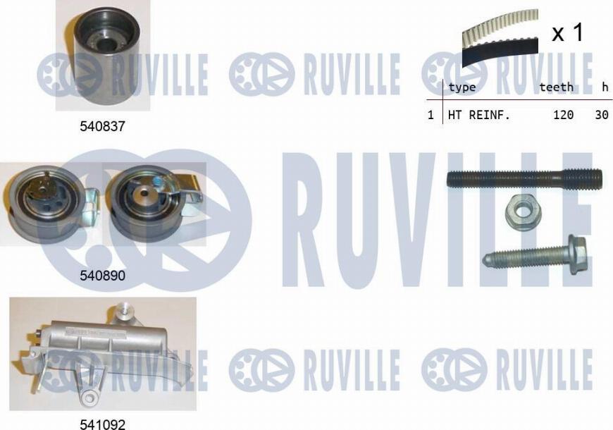 Ruville 550138 - Kit de distribution droxauto.com
