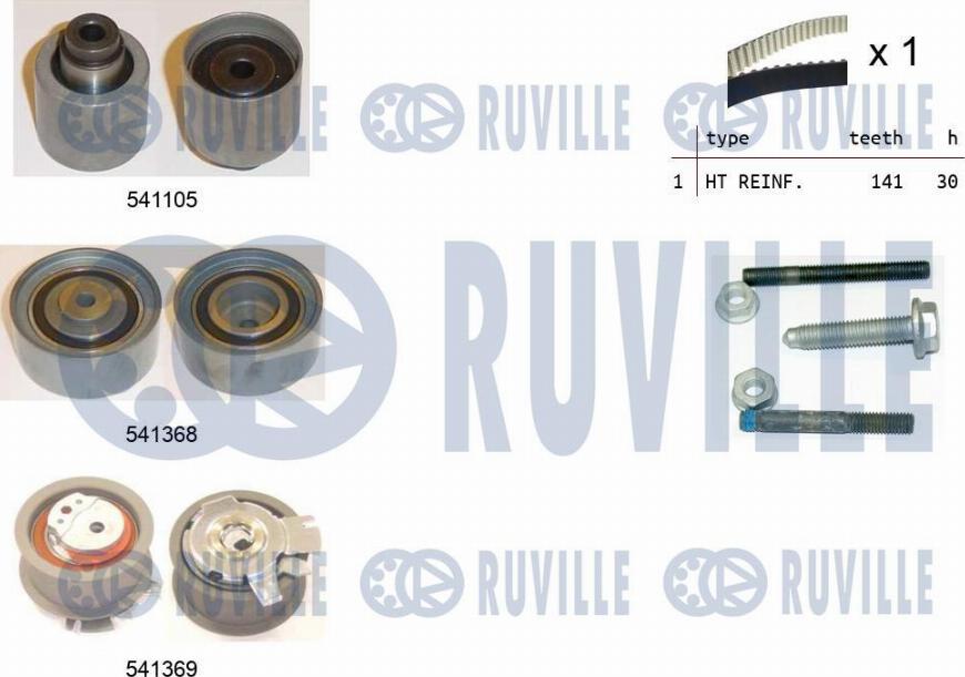 Ruville 550126 - Kit de distribution droxauto.com