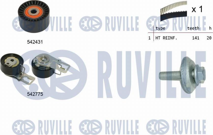 Ruville 550395 - Kit de distribution droxauto.com