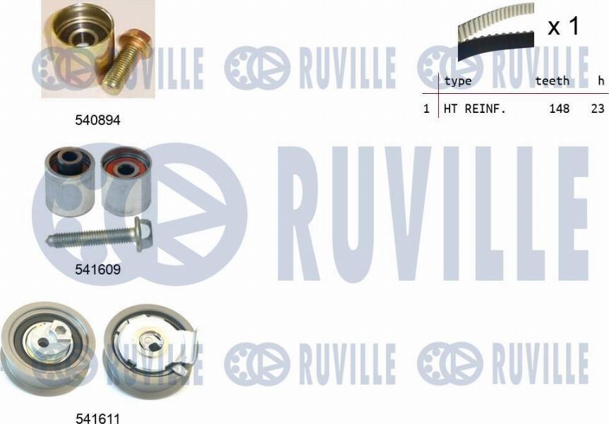 Ruville 550319 - Kit de distribution droxauto.com