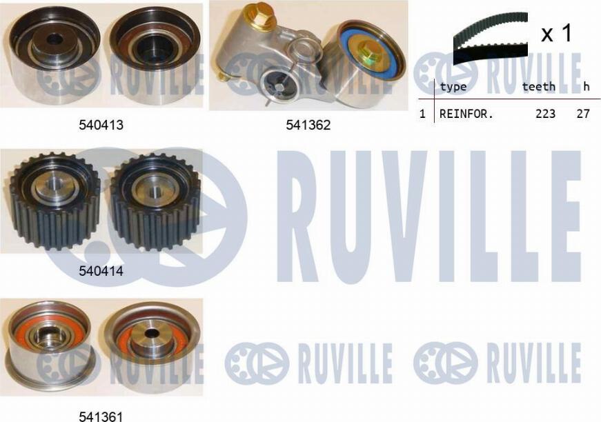 Ruville 550313 - Kit de distribution droxauto.com