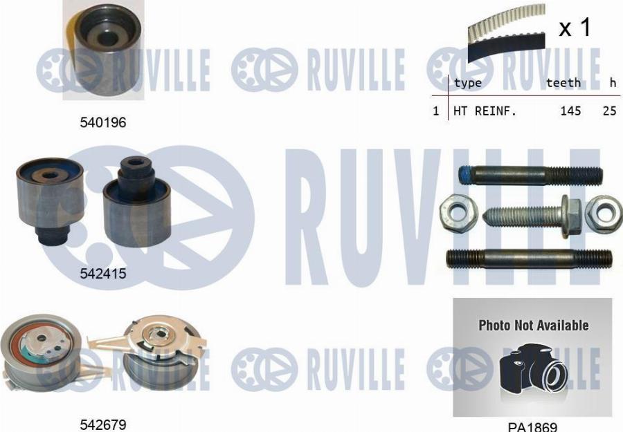 Ruville 5503763 - Pompe à eau + kit de courroie de distribution droxauto.com