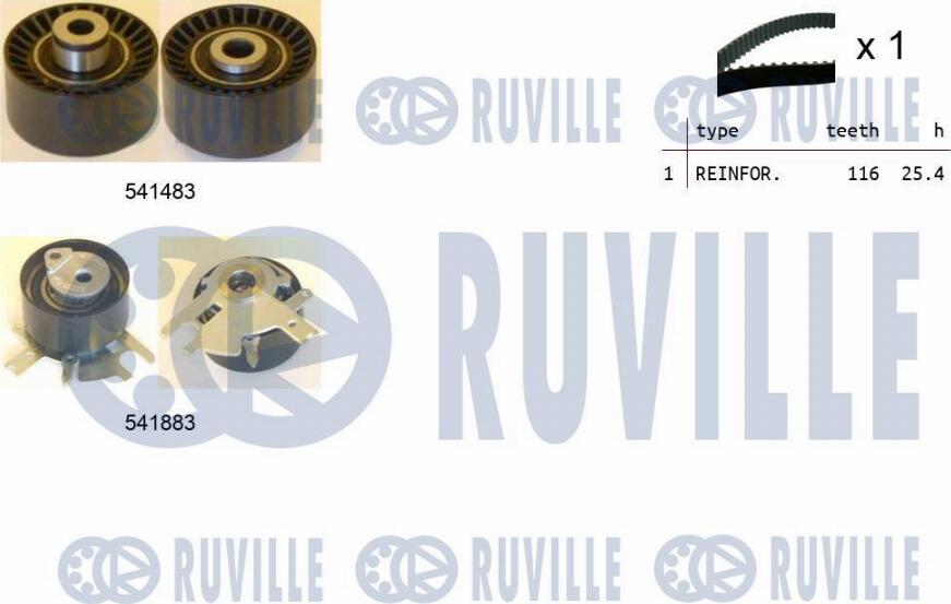 Ruville 550296 - Kit de distribution droxauto.com