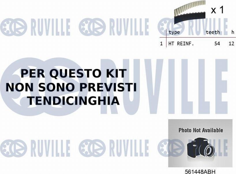 Ruville 55B0022 - Pompe à eau + kit de courroie de distribution droxauto.com