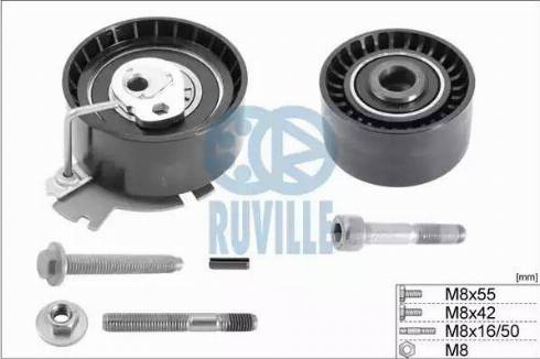 Ruville 5663850 - Kit de galets, courroie de distribution droxauto.com