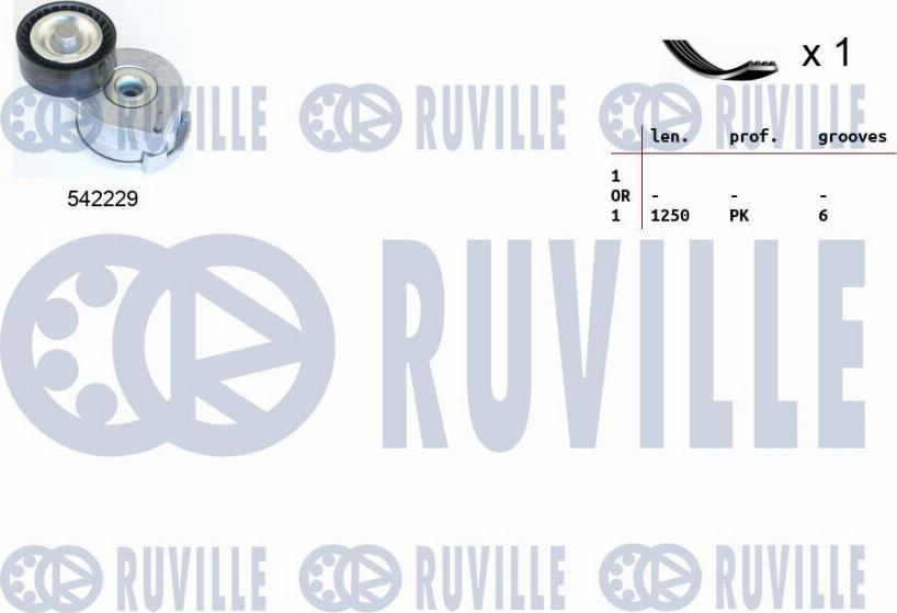 Ruville 570193 - Jeu de courroies trapézoïdales à nervures droxauto.com