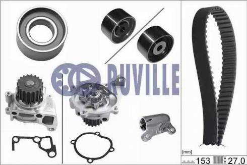 Ruville 57034711 - Pompe à eau + kit de courroie de distribution droxauto.com