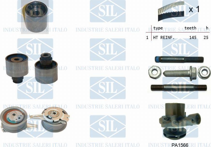 Saleri SIL K1PA1566 - Pompe à eau + kit de courroie de distribution droxauto.com