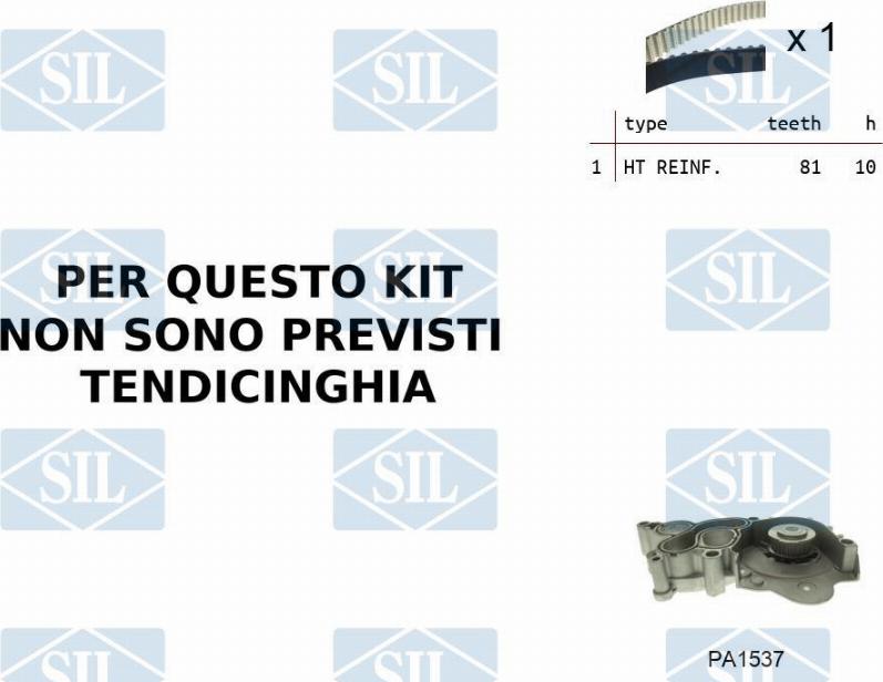 Saleri SIL K1PA1537 - Pompe à eau + kit de courroie de distribution droxauto.com