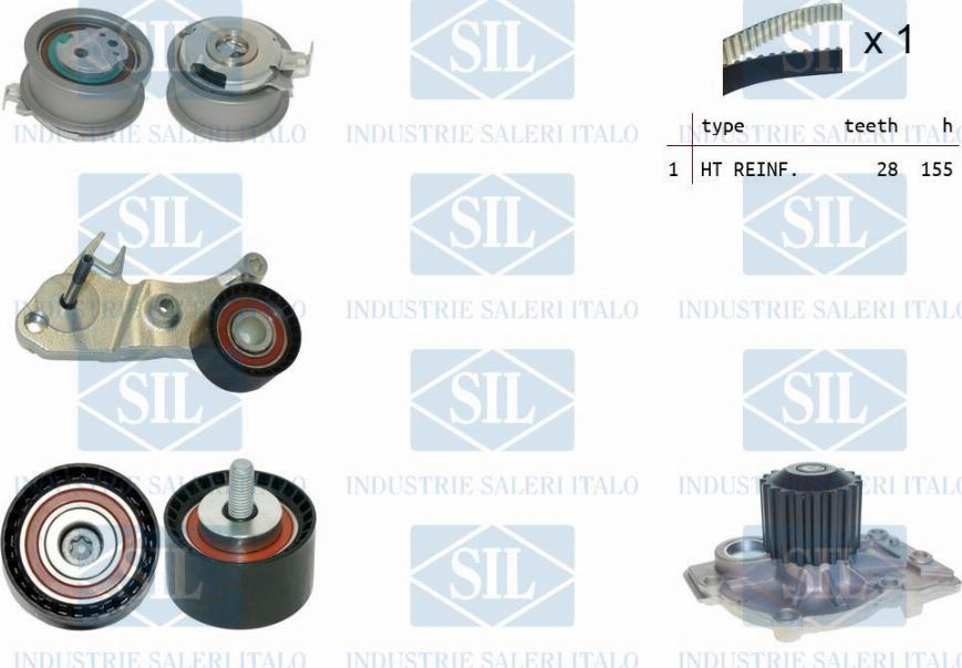 Saleri SIL K1PA1633 - Pompe à eau + kit de courroie de distribution droxauto.com