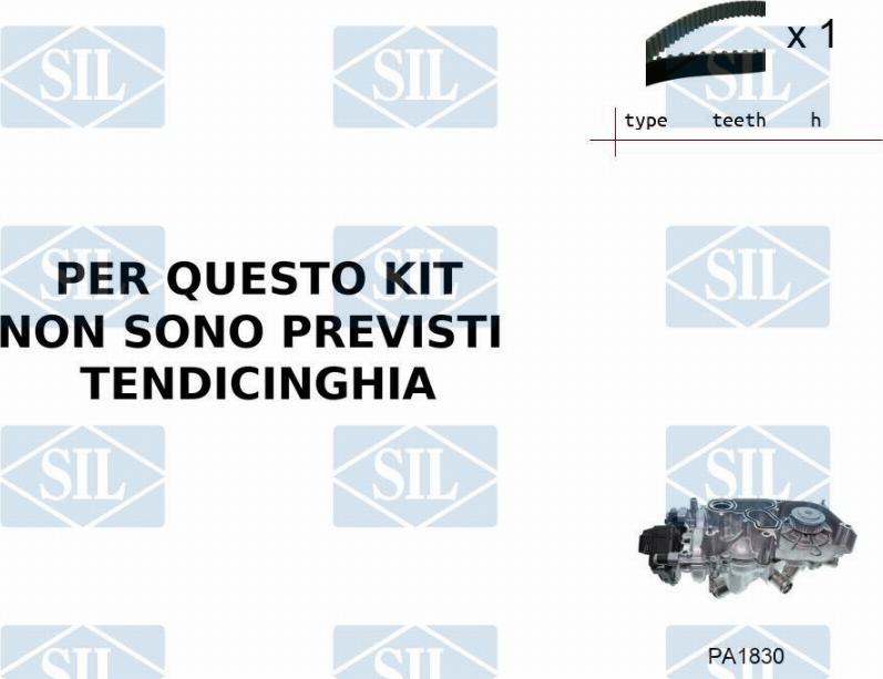 Saleri SIL K1PA1830 - Pompe à eau + kit de courroie de distribution droxauto.com