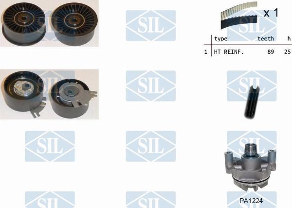 Saleri SIL K1PA1224 - Pompe à eau + kit de courroie de distribution droxauto.com