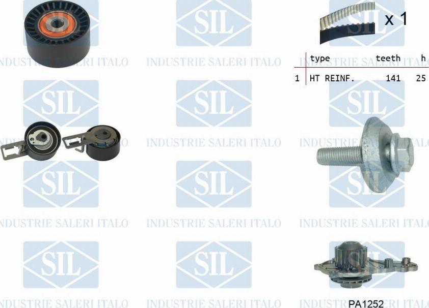 Saleri SIL K3PA1252 - Pompe à eau + kit de courroie de distribution droxauto.com