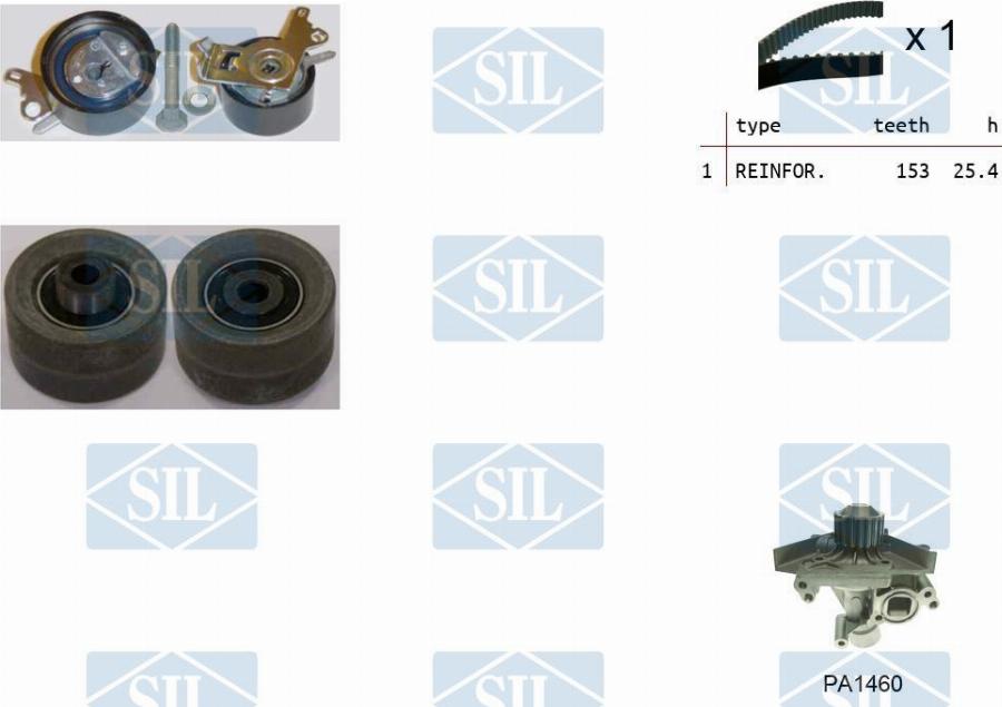 Saleri SIL K2PA1460 - Pompe à eau + kit de courroie de distribution droxauto.com