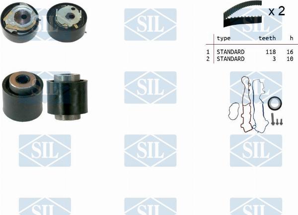 Saleri SIL TK1524 - Kit de distribution droxauto.com