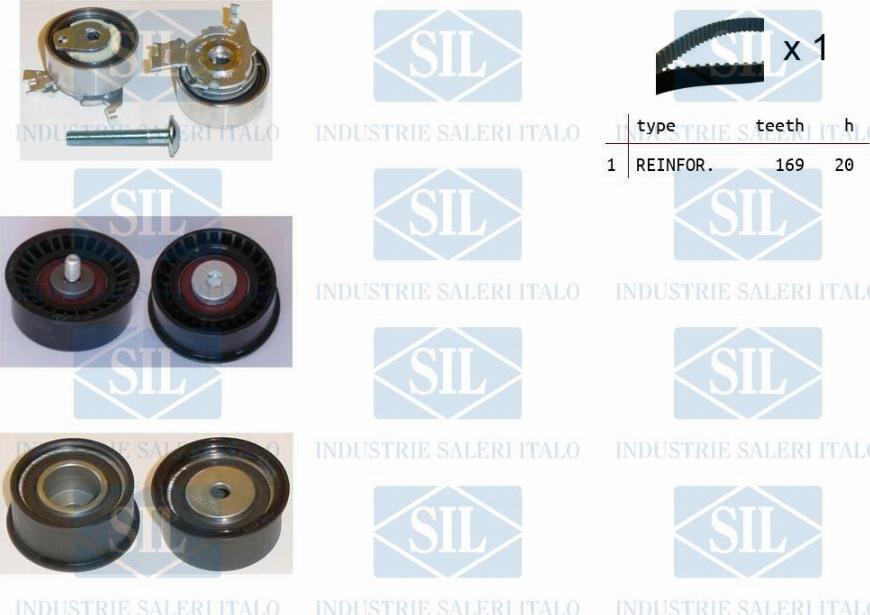 Saleri SIL TK1002 - Kit de distribution droxauto.com