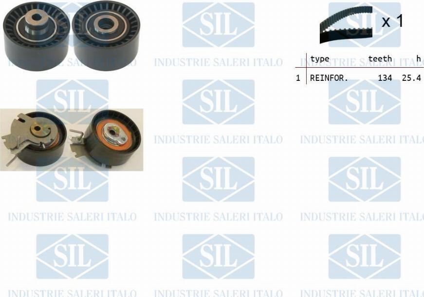 Saleri SIL TK1286 - Kit de distribution droxauto.com