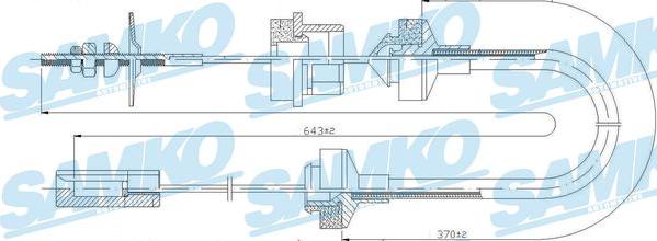 Samko C0032C - Tirette à câble, commande d'embrayage droxauto.com