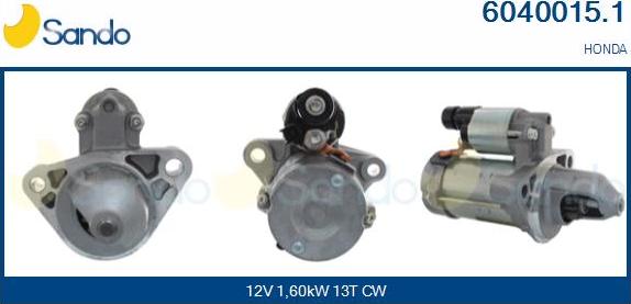 Sando 6040015.1 - Démarreur droxauto.com