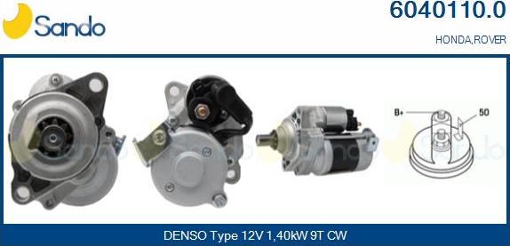 Sando 6040110.0 - Démarreur droxauto.com