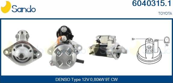 Sando 6040315.1 - Démarreur droxauto.com