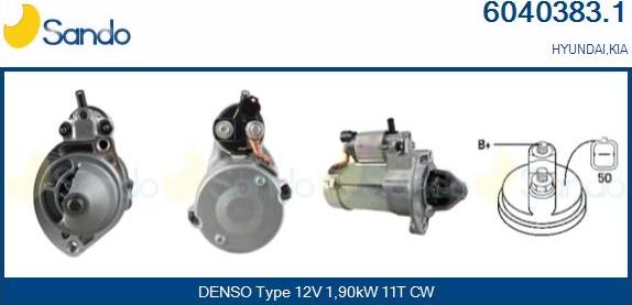 Sando 6040383.1 - Démarreur droxauto.com
