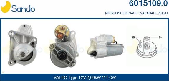 Sando 6015109.0 - Démarreur droxauto.com