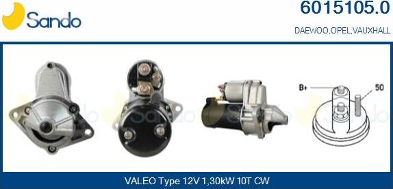 Sando 6015105.0 - Démarreur droxauto.com