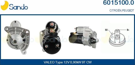 Sando 6015100.0 - Démarreur droxauto.com