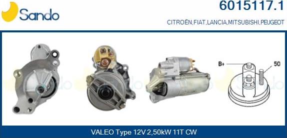 Sando 6015117.1 - Démarreur droxauto.com